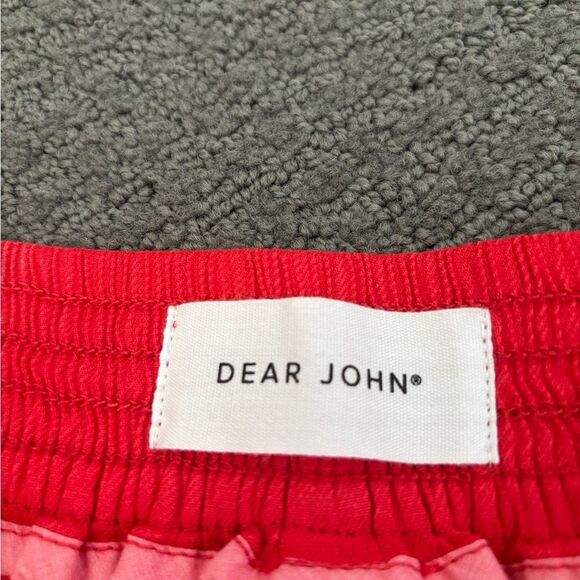 Dear John ladies tomato colored linen short with pocket - Picture 2 of 3